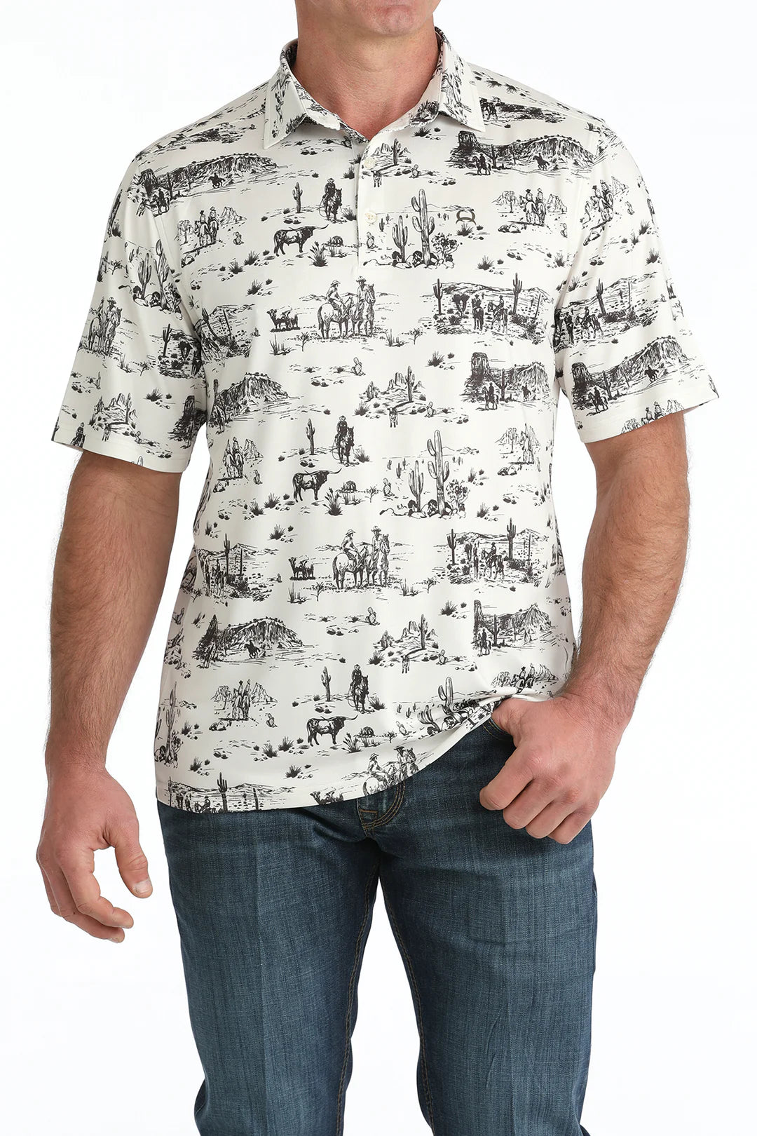 MEN'S CINCH ARENAFLEX WESTERN POLO - MTK1865038☑️