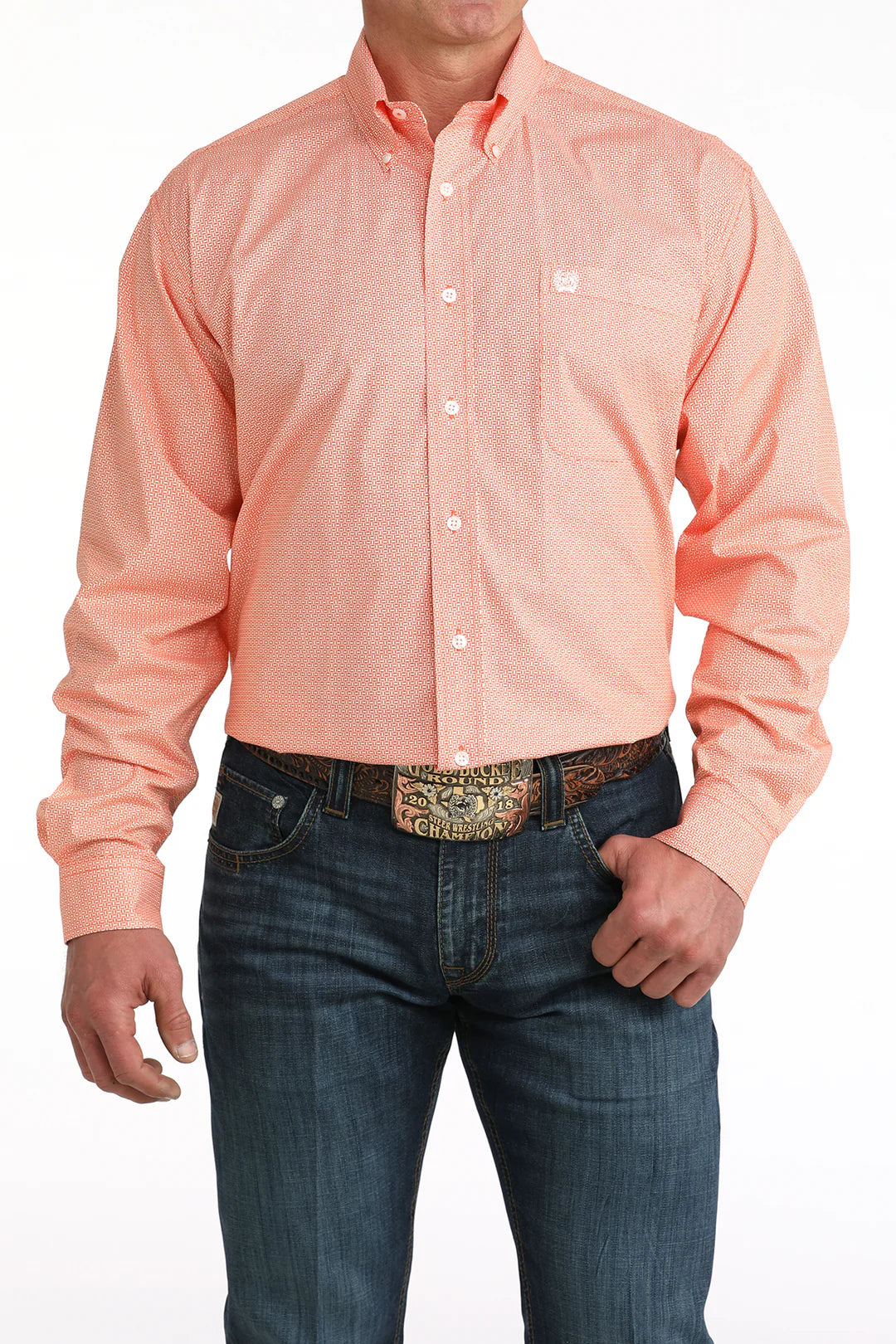 MEN'S CINCH CLASSIC FIT BUTTON-DOWN WESTERN SHIRT - MTW1106058