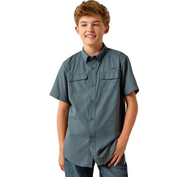 ARIAT VENTTEK OUTBOUND SLATE - KIDS BOYS SHIRT - 10071262✅