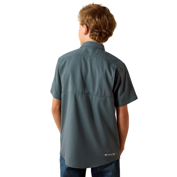 ARIAT VENTTEK OUTBOUND SLATE - KIDS BOYS SHIRT - 10071262✅