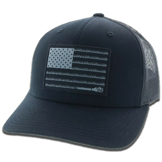 Hooey Liberty Roper Black Snapback Hat🧢✅