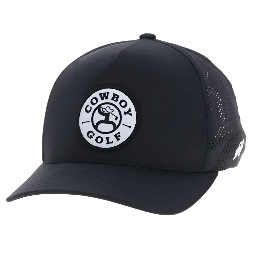 Hooey Men's Cowboy Golf Black & White Trucker Hat 🧢 ✅