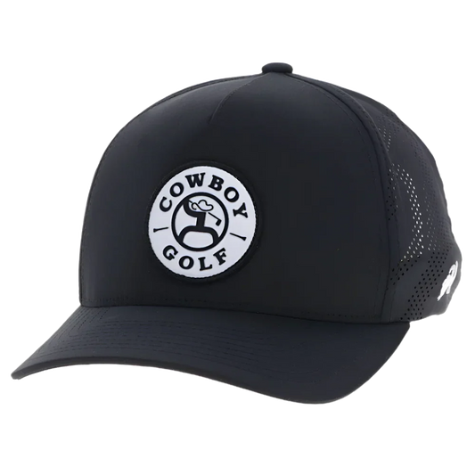 Hooey Men's Cowboy Golf Black & White Trucker Hat 🧢 ✅