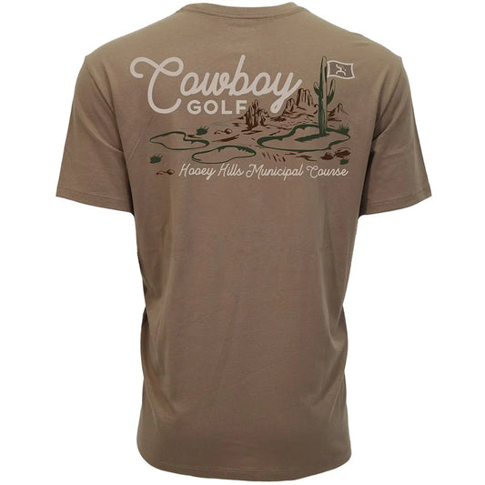 HOOEY HILLS" BROWN COWBOY GOLF T-SHIRT👕