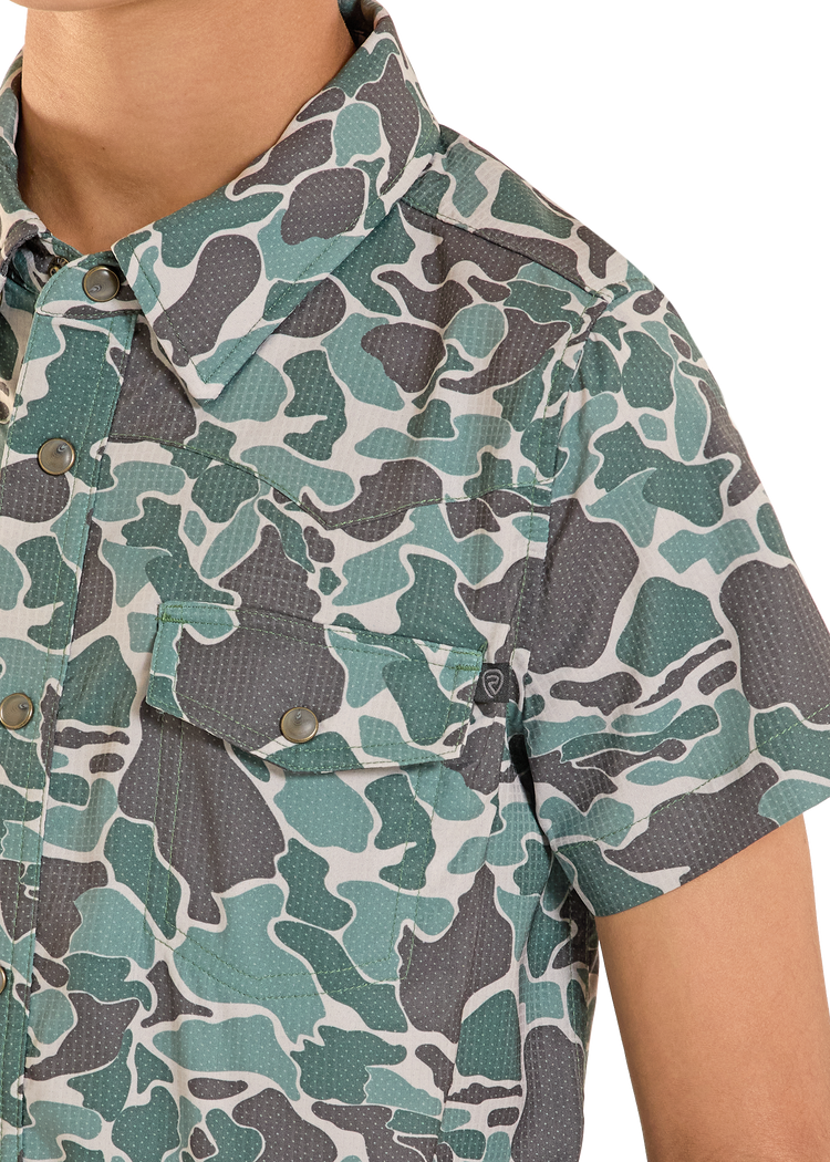 BBN3S08395 BOYS OLIVE CAMO TEK WESTERN✅
