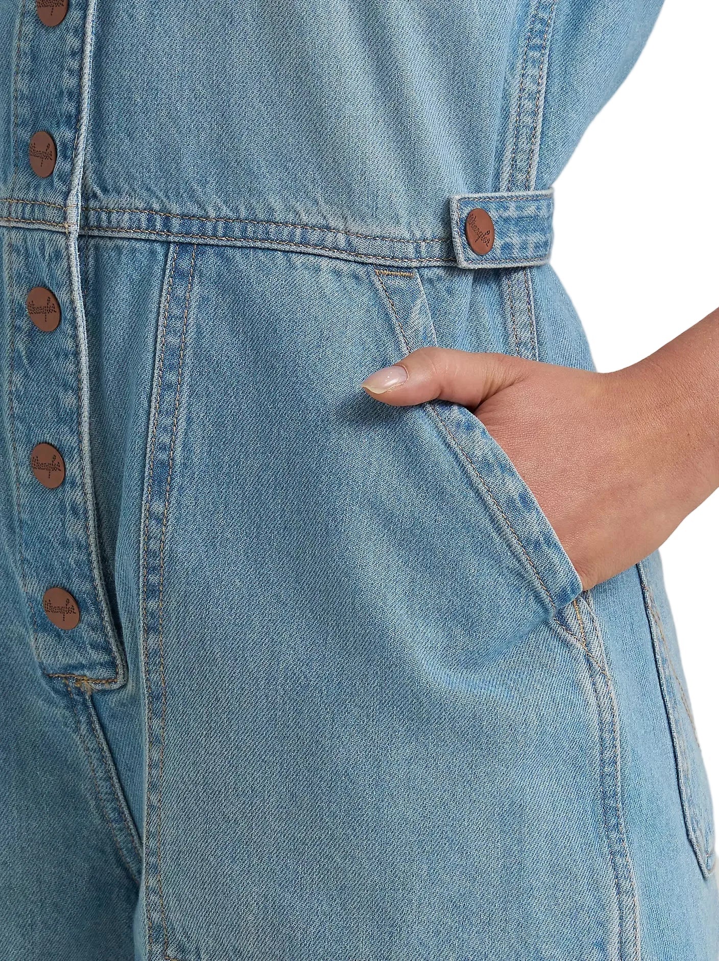 Women's Wrangler Denim Snap Romper 112379510