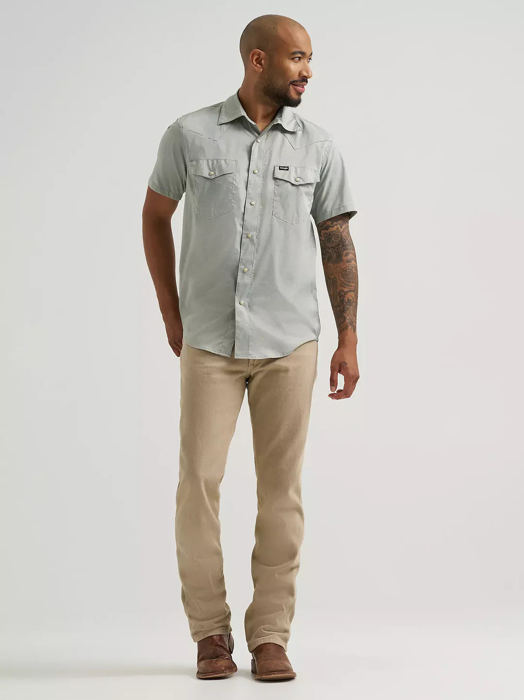MEN'S WRANGLER ALL TERRAIN GEAR DROVER SHORT SLEEVE UTILITY SHIRT - 112375153☑️