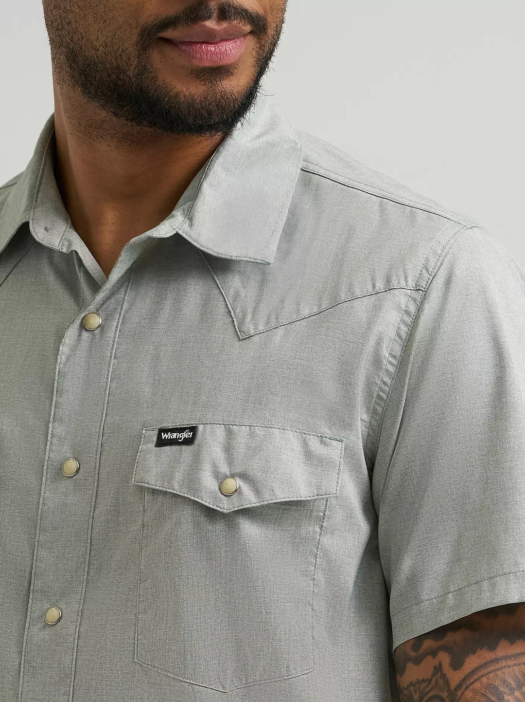MEN'S WRANGLER ALL TERRAIN GEAR DROVER SHORT SLEEVE UTILITY SHIRT - 112375153☑️