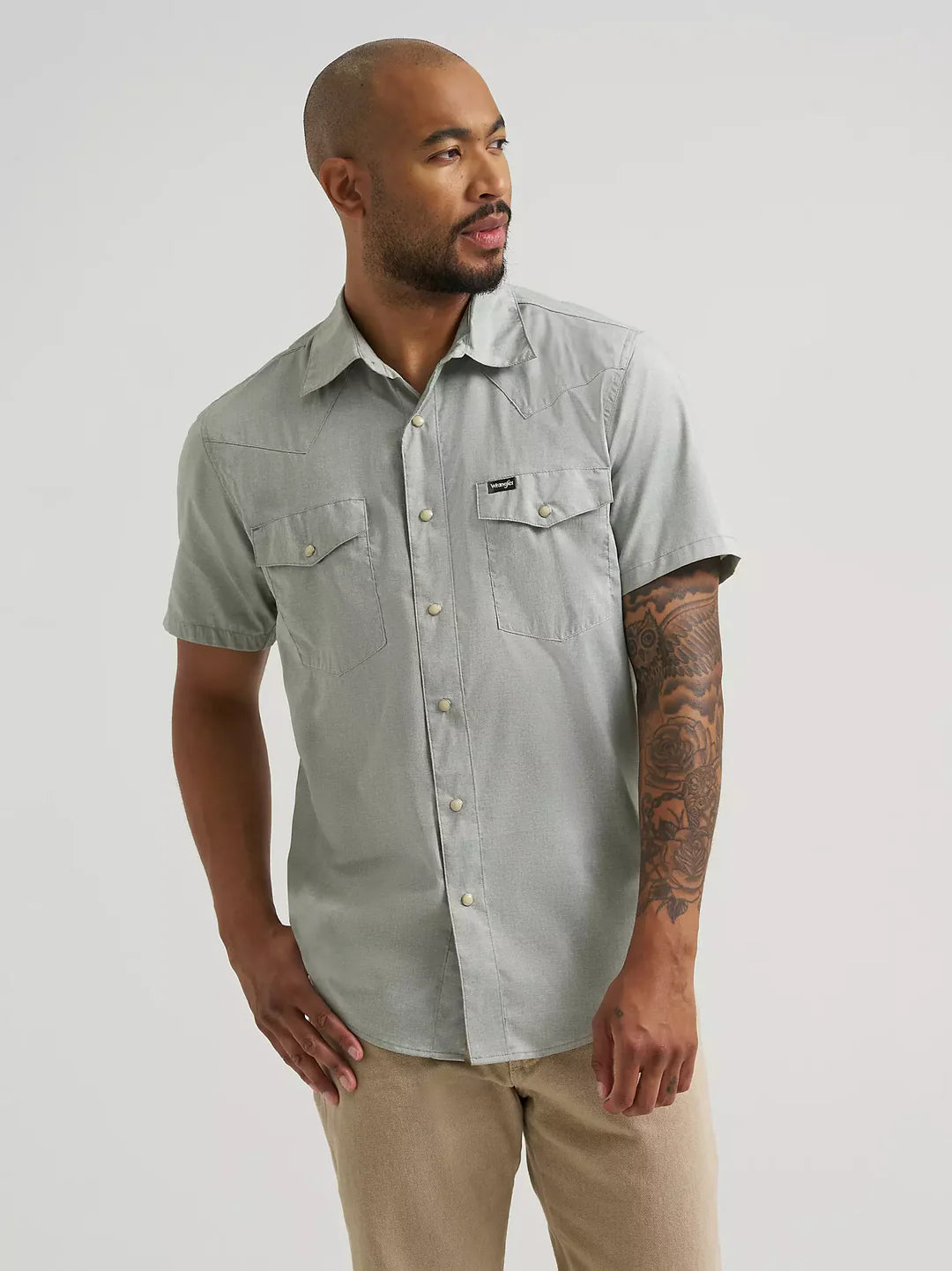 MEN'S WRANGLER ALL TERRAIN GEAR DROVER SHORT SLEEVE UTILITY SHIRT - 112375153☑️