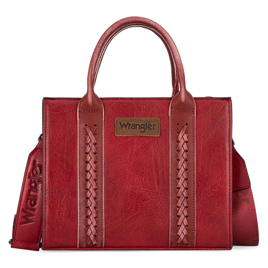 Wrangler Whipstitch Tote Crossbody- Red