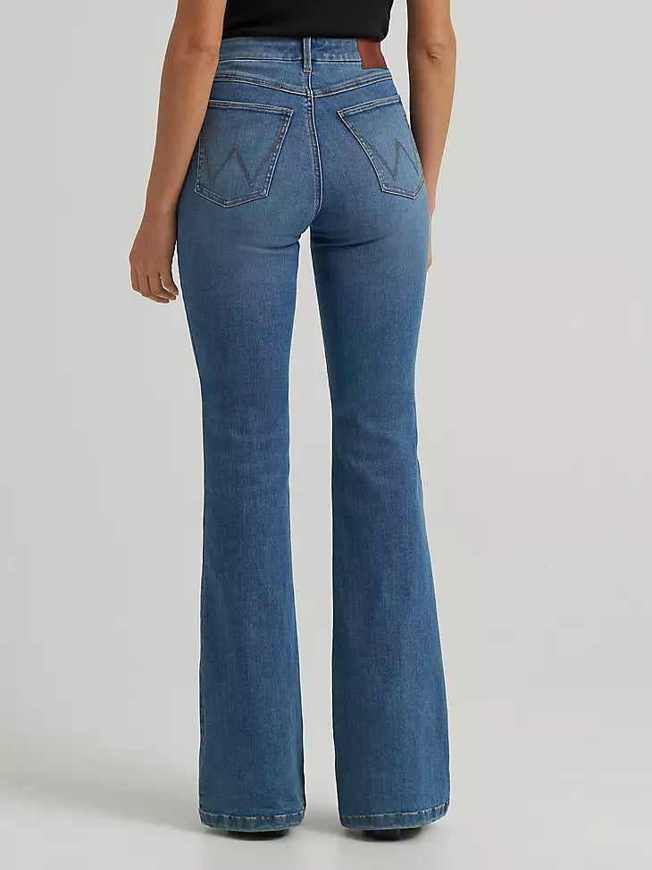 Wrangler Women’s Bespoke Light Wash Flare Jeans