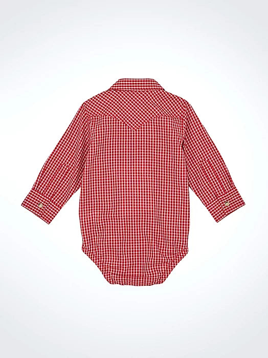 Wrangler Infant Red Checkered onesie