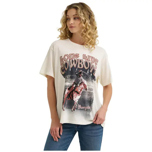 Long Live Cowboys Tee- Creme