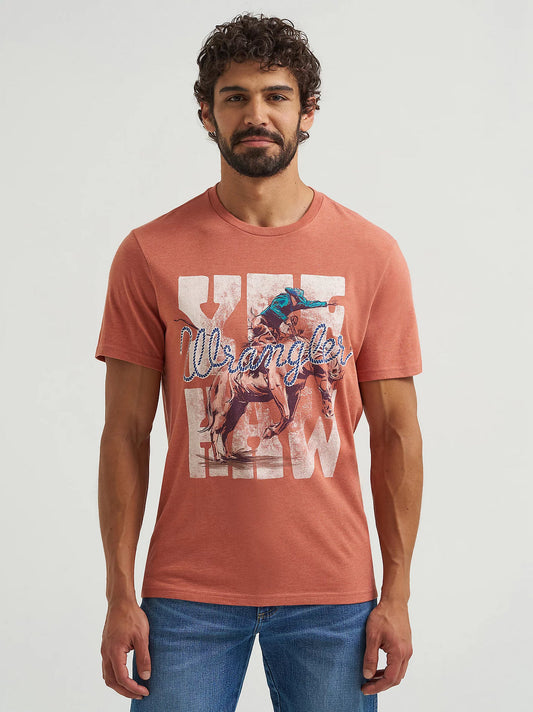 Yee Haw Wrangler Tee- Burnt Orange