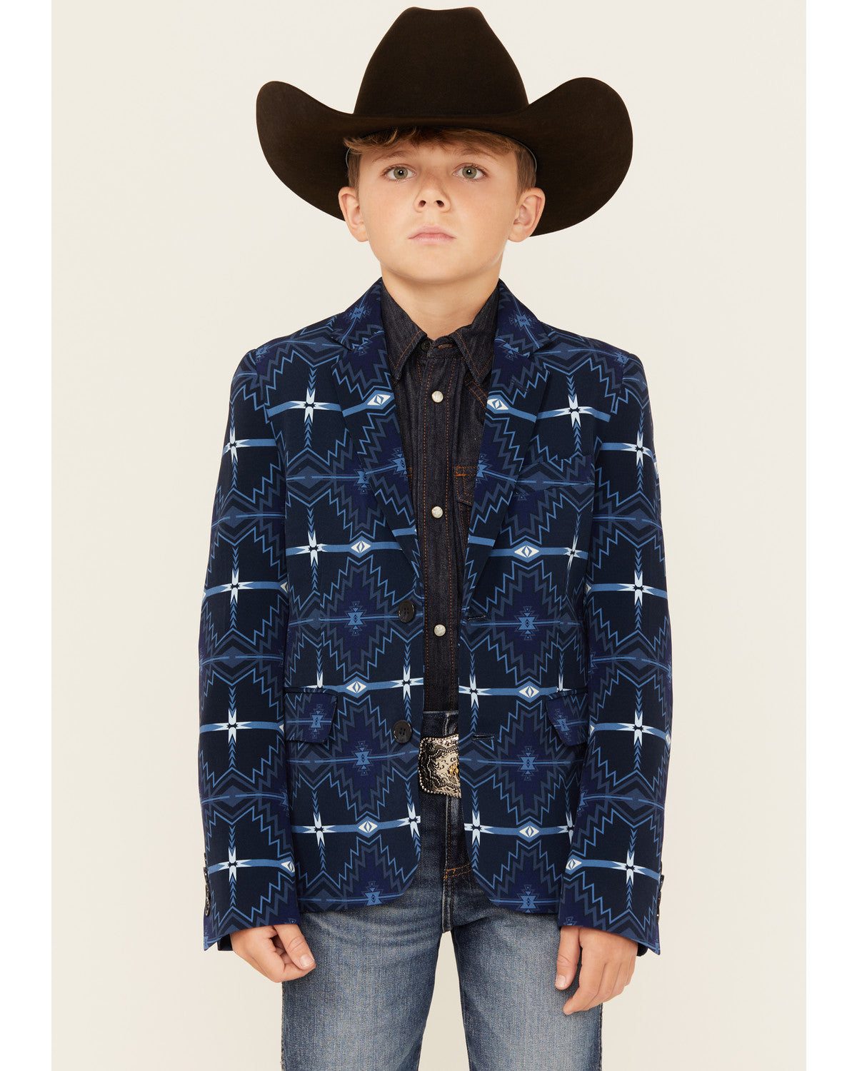 Rock & Roll Boys Blue Aztec Sports Coat
