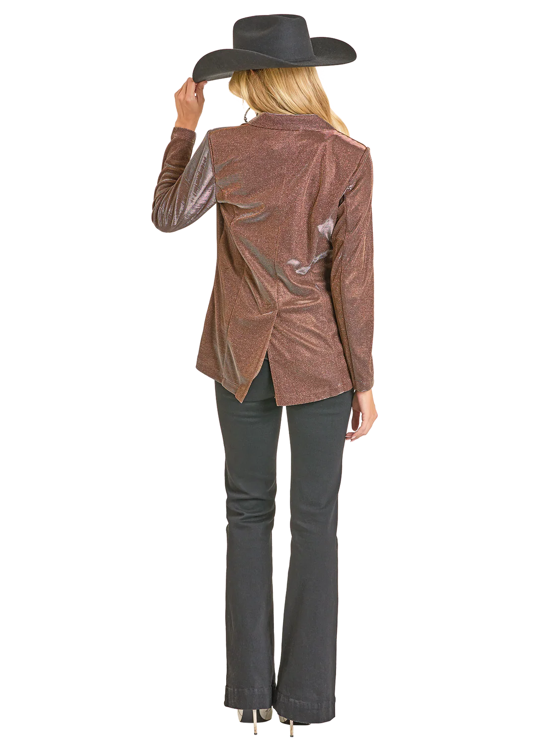 PANHANDLE WOMENS BROWN IRIDESCENT BLAZER