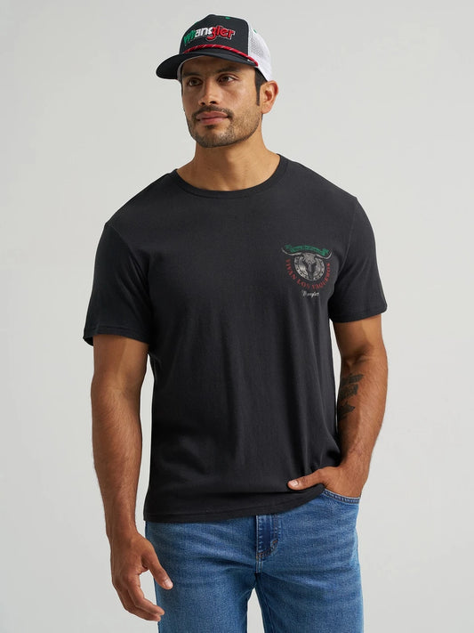 WRANGLER VIVAN LOS VAQUEROS JET BLACK - MENS TEE - 112375728