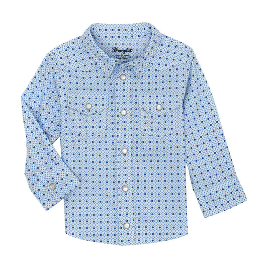 Wrangler Baby Boy Blue & Light Blue Geo Shirt