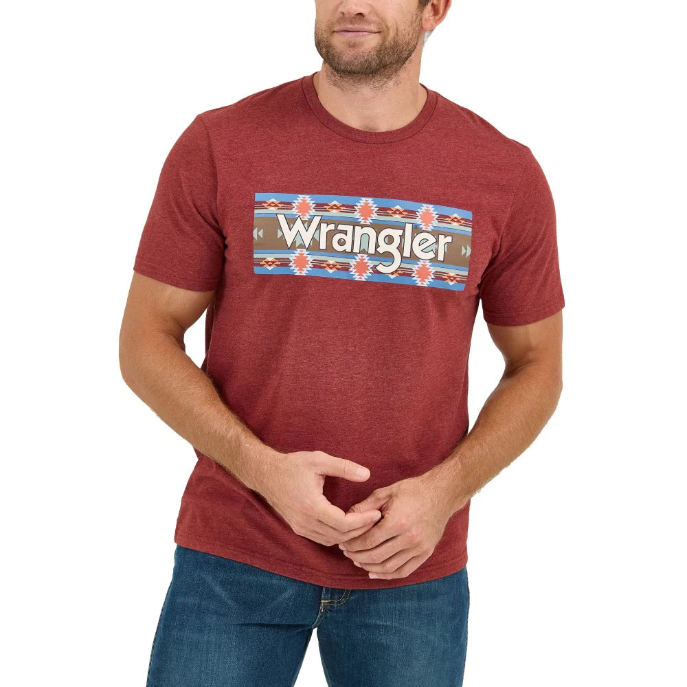 Wrangler Men’s Box Aztec Print Tee