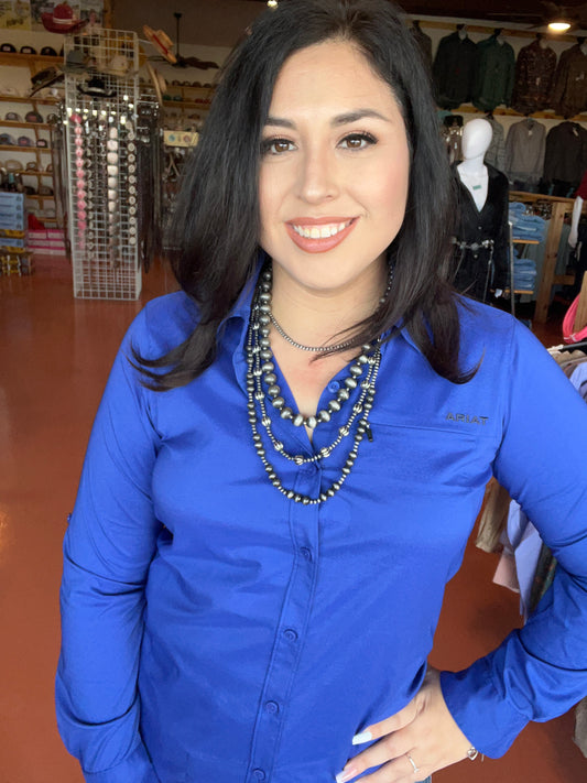 Women’s Ariat Mazarine Blue Long sleeve