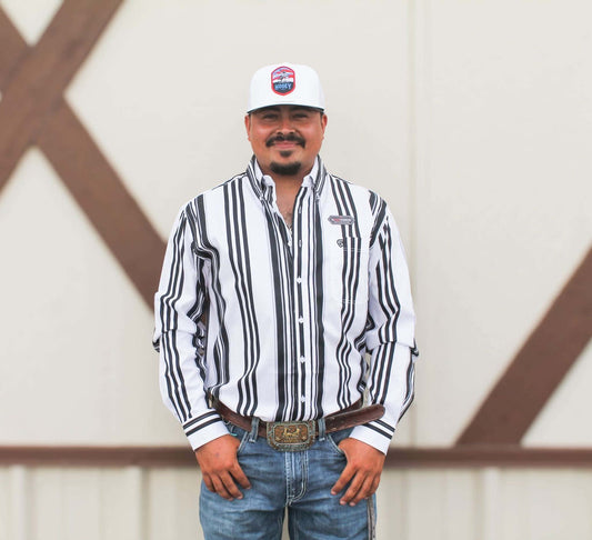 R&R Vintage Black & white Stripe printed 🤠