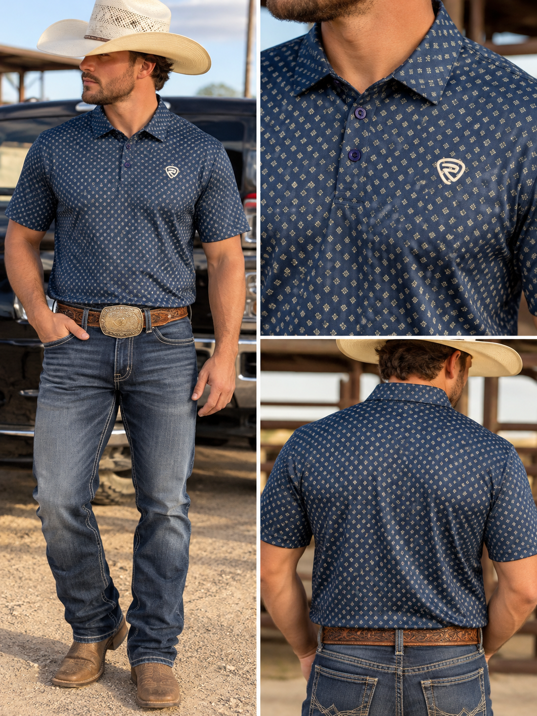 Rock & Roll micro geo navy printed BM51T10049