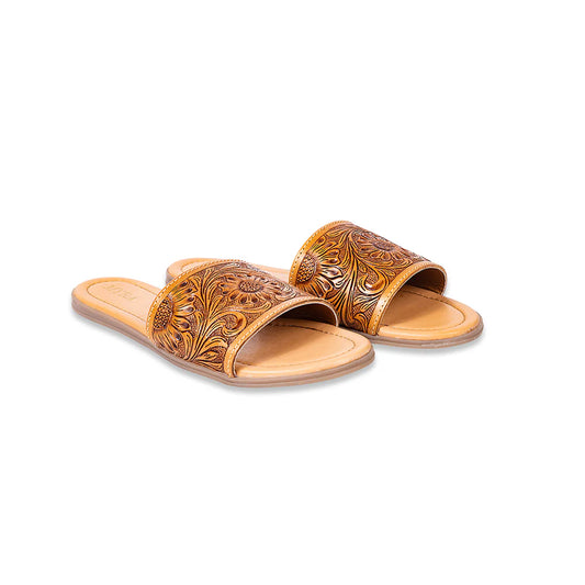 Myra Xena Hand-tooled Sandals