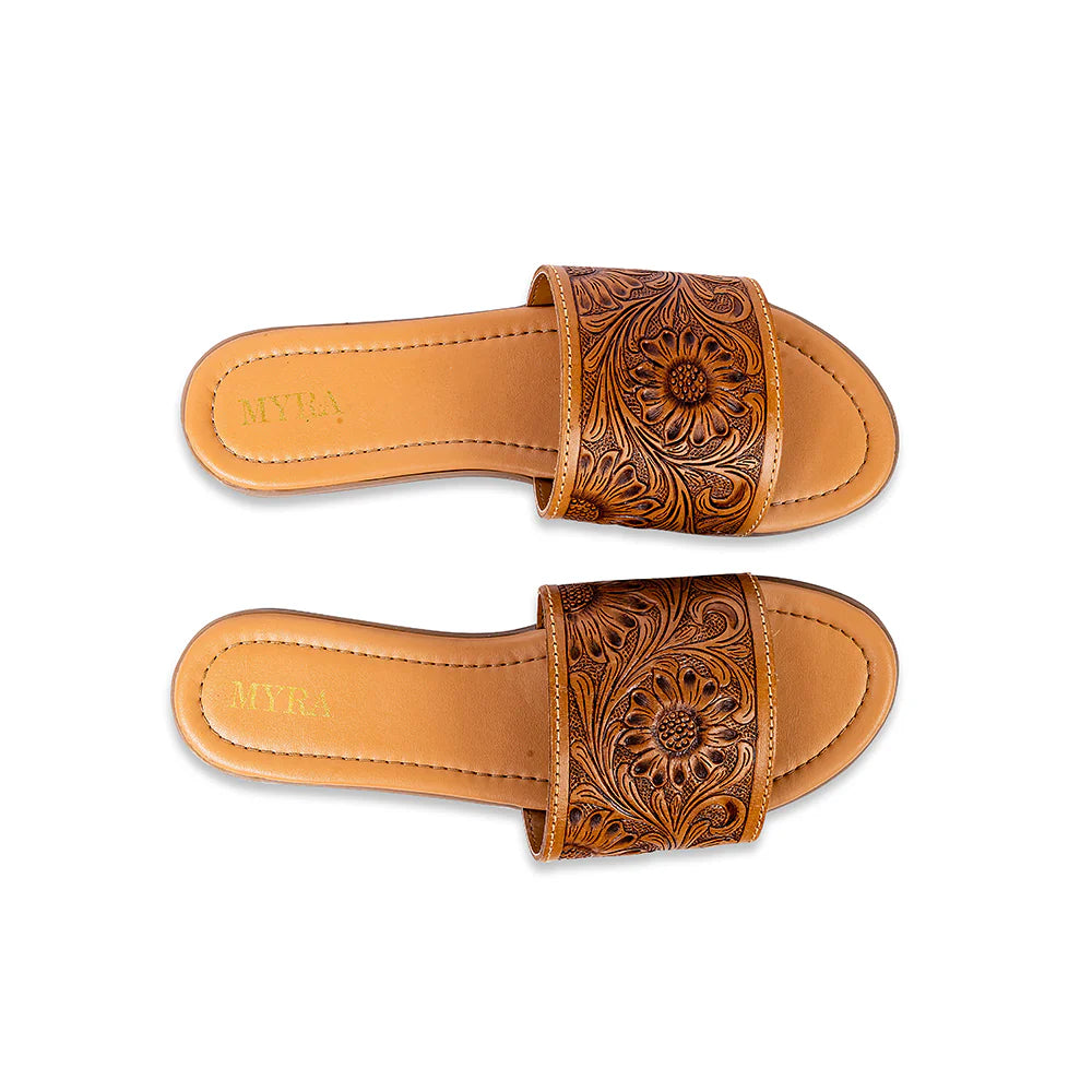 Myra Xena Hand-tooled Sandals