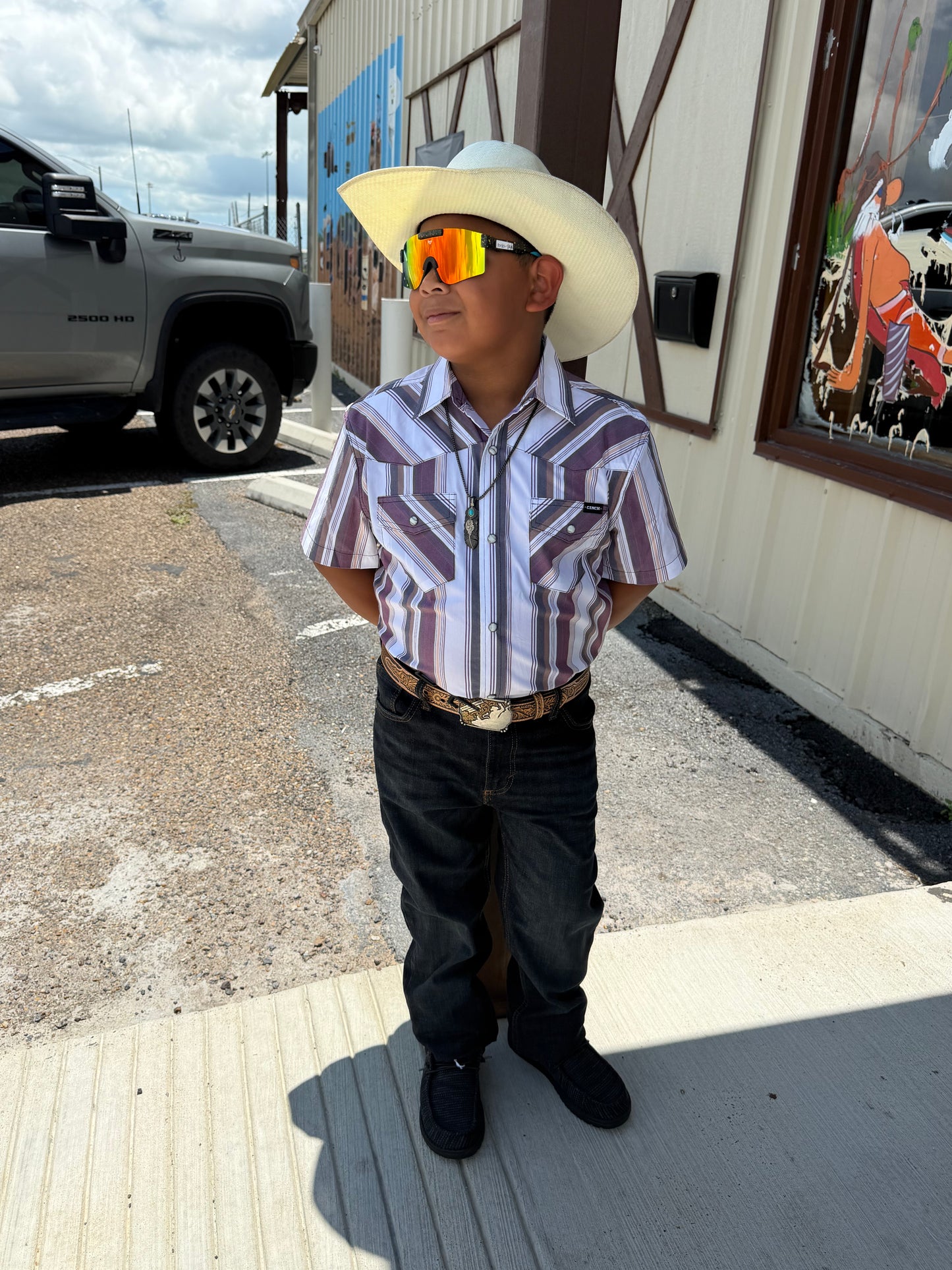 BOYS CINCH BUTTON-DOWN WESTERN SHIRT - MTW7171002✅