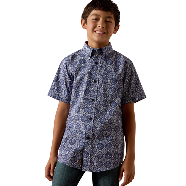 Ariat Boys Bill Shirt Evening Blue - 10073677