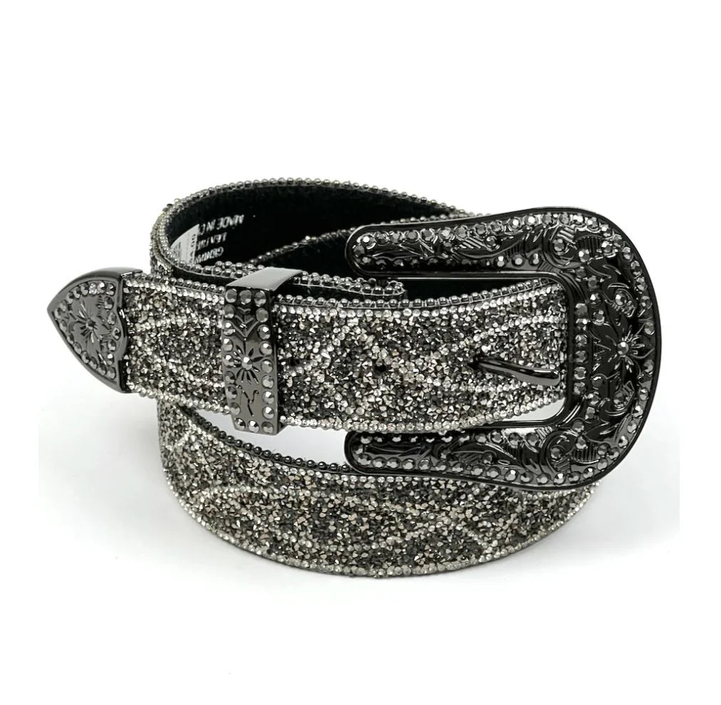 ANGEL RANCH WOMEN'S BLACK HEMATITE BEADED BELT D140009401