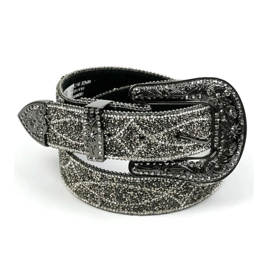 ANGEL RANCH WOMEN'S BLACK HEMATITE BEADED BELT D140009401