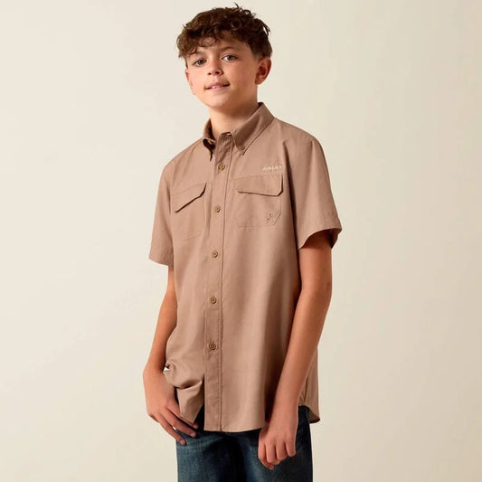 ARIAT 10073420 Boys Venttek Outbound S/S Khaki SW