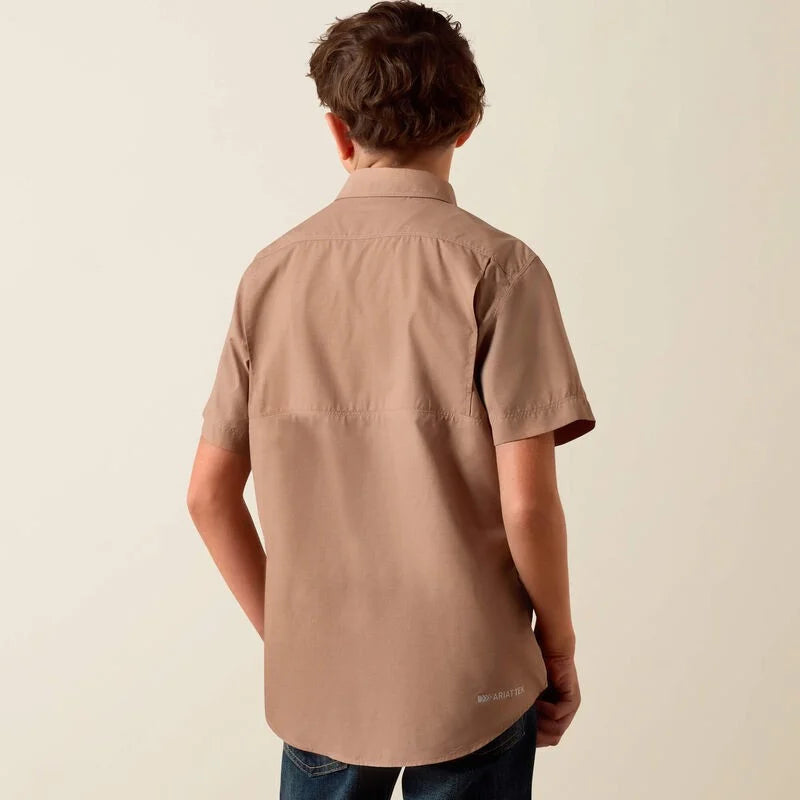 ARIAT 10073420 Boys Venttek Outbound S/S Khaki SW