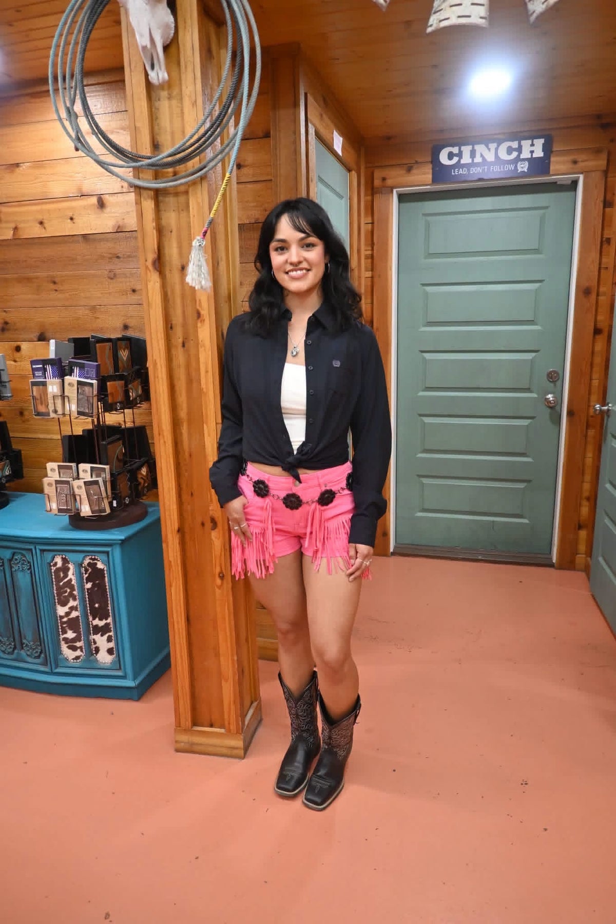 Rock & Roll Hot Pink Fringe Shorts