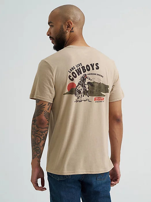 MEN'S WRANGLER BUCKING COWBOY BACK GRAPHIC T-SHIRT