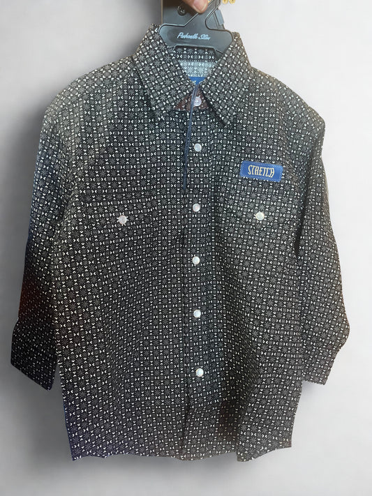 Boys Panhandle LS Black button up