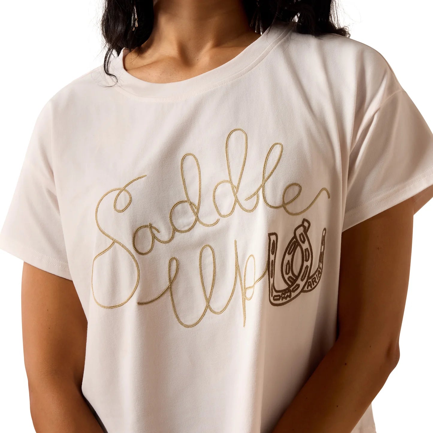 Ariat Ladies Saddle Up Sea Salt T-Shirt 10073553