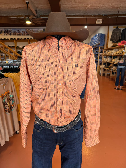 Men’s Cinch Coral Patterned LS 👕