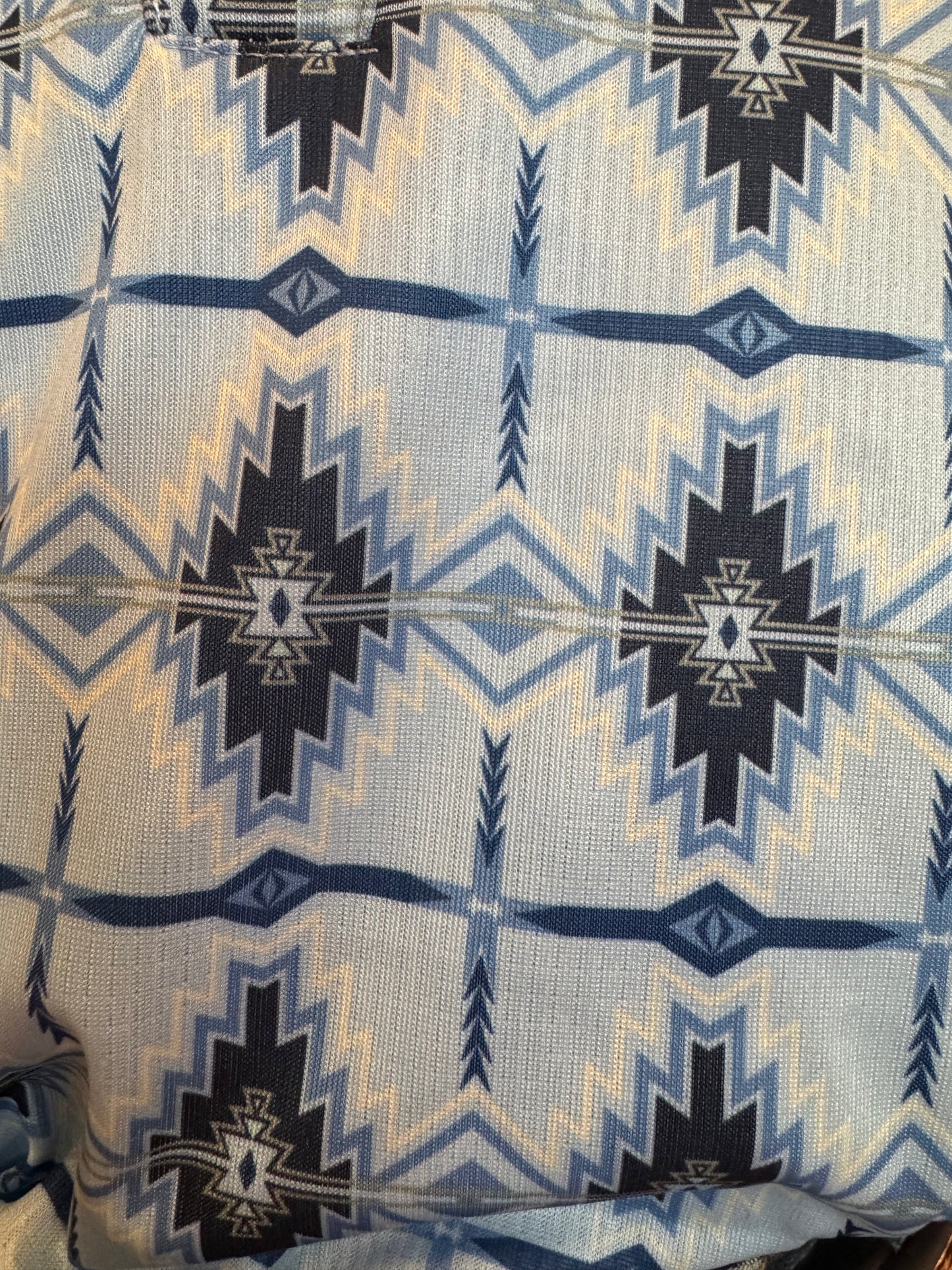 Rock & Roll Boys Aztec Polo- Baby Blue