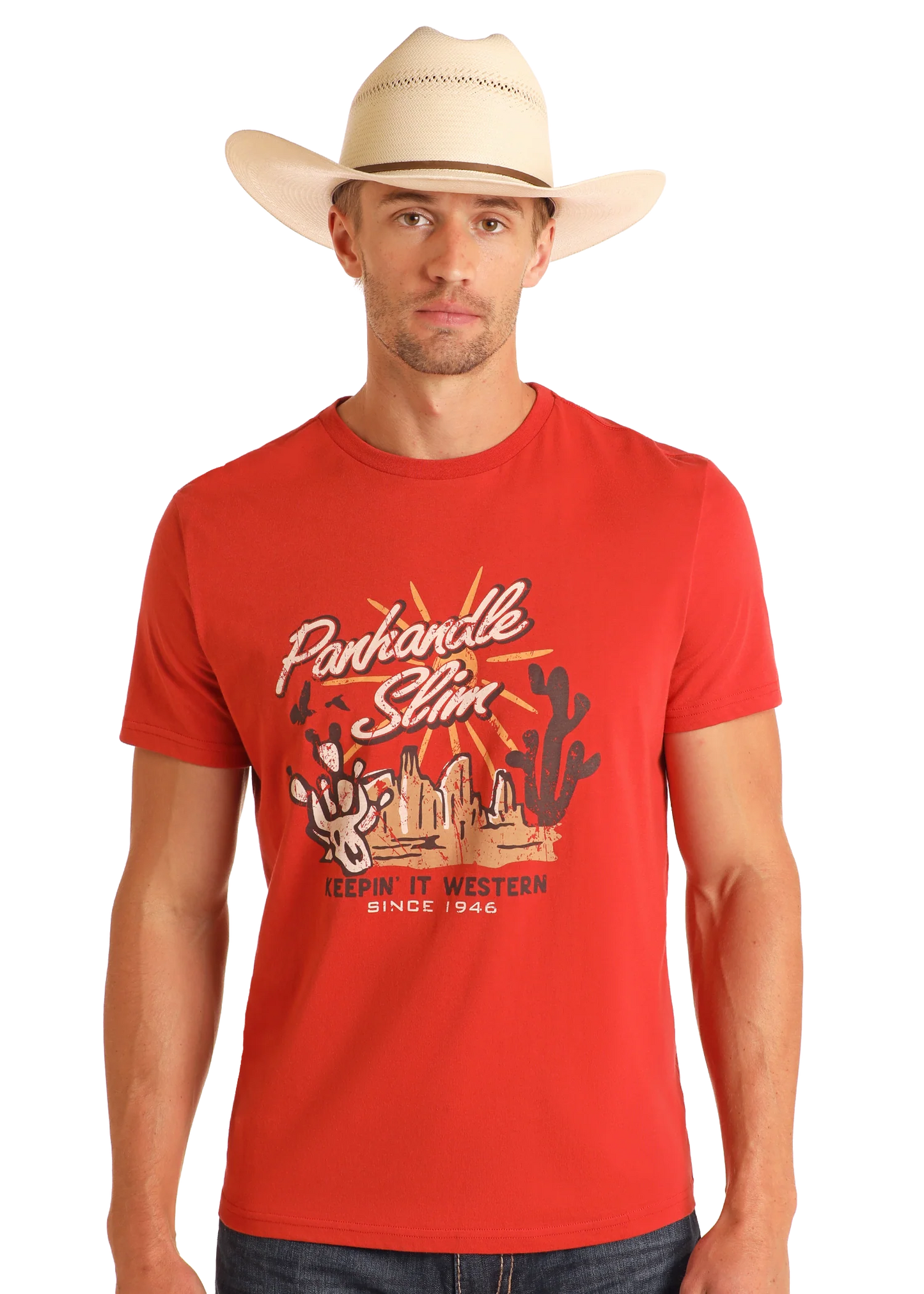Keepin’ It Western Tee- Rust