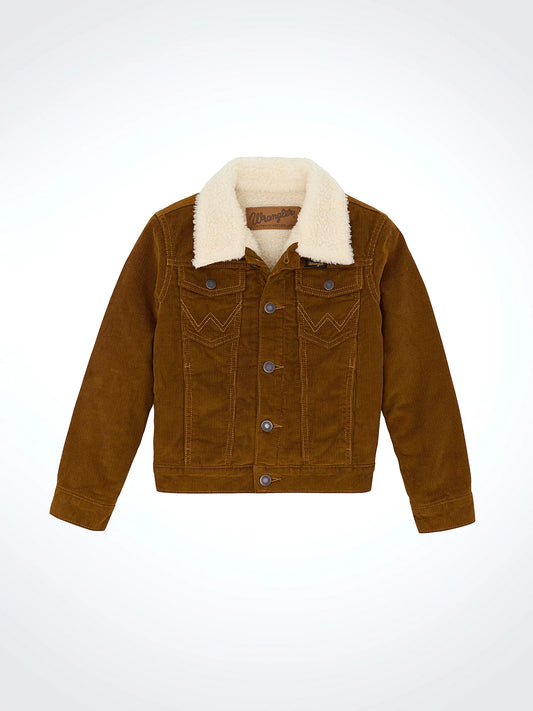 BOY'S WRANGLER® COWBOY CUT® SHERPA LINED CORDUROY JACKET
