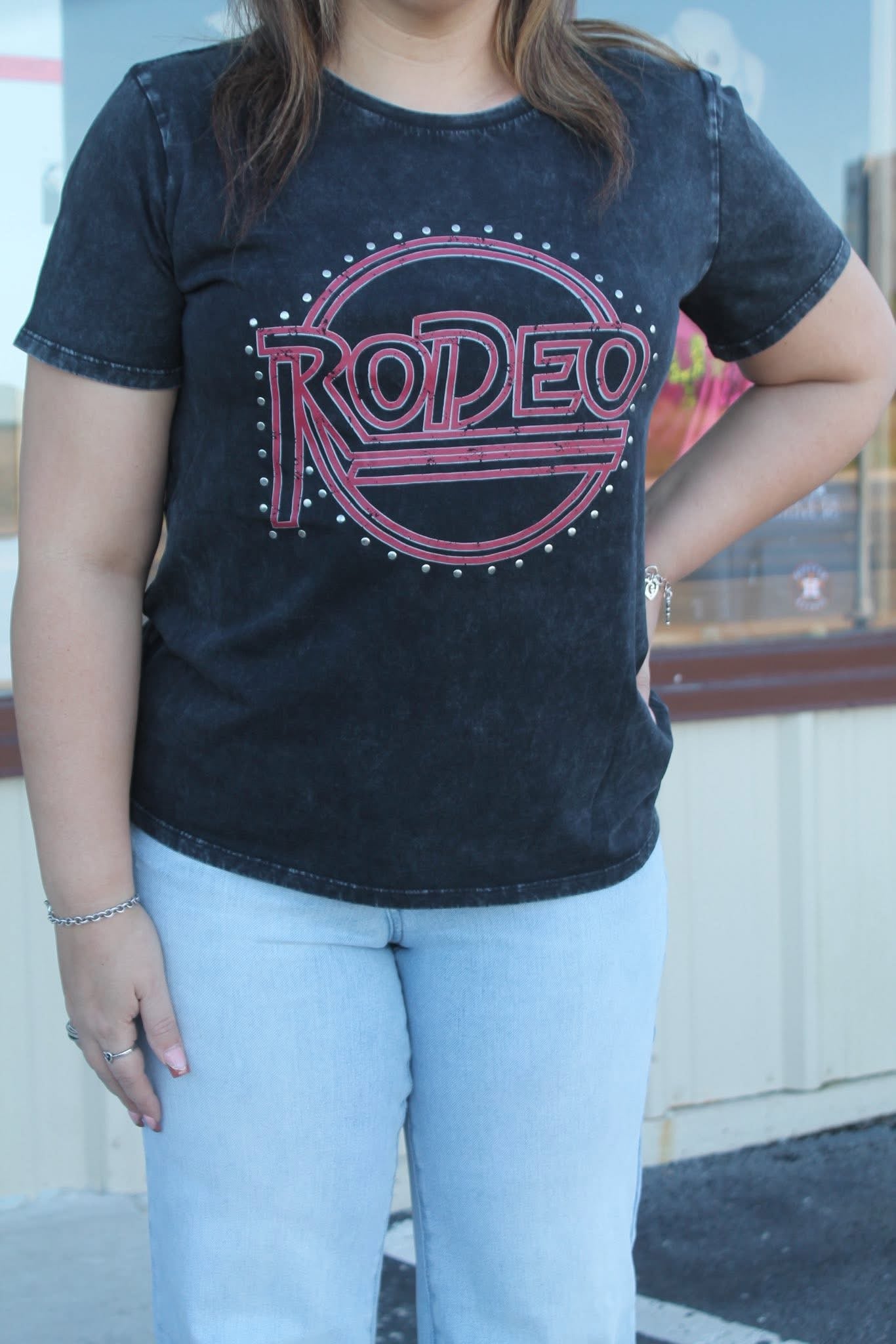 Rock & Roll Studded Rodeo Women's Tee BW21T07955