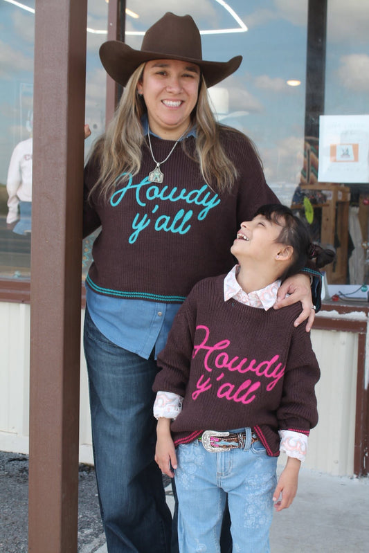 Rock & Roll Chocolate Howdy Women's Sweater BW32T07770