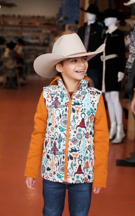 Cruel Girl Girls' Quilted Hybrid Hoodie and Vest