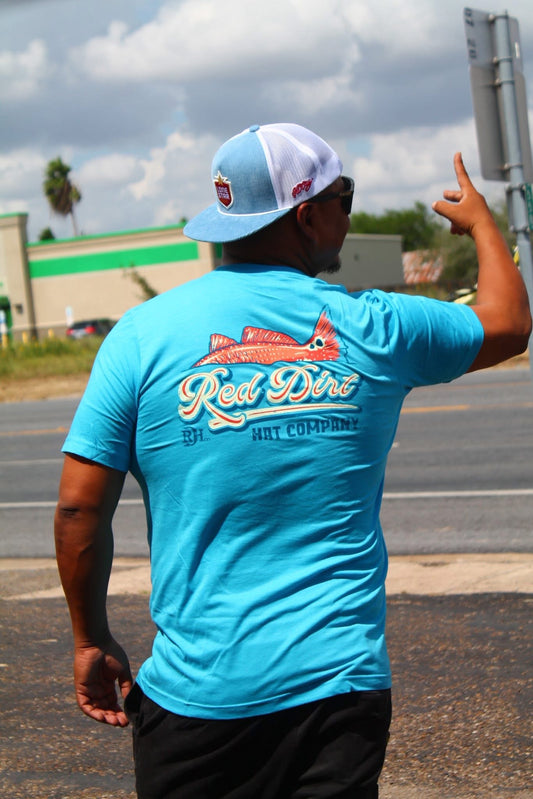 Red Dirt Hat Co Turquoise Redfish Tee