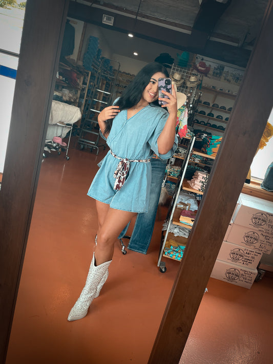 Hooey Ladies Denim Romper