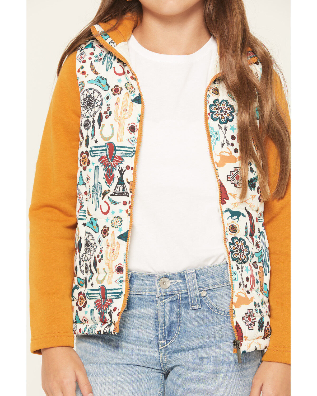 Cruel Girl Girls' Quilted Hybrid Hoodie and Vest