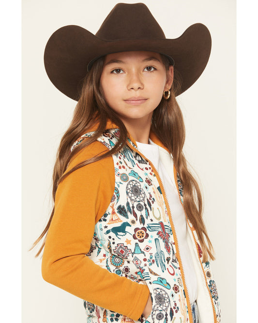 Cruel Girl Girls' Quilted Hybrid Hoodie and Vest