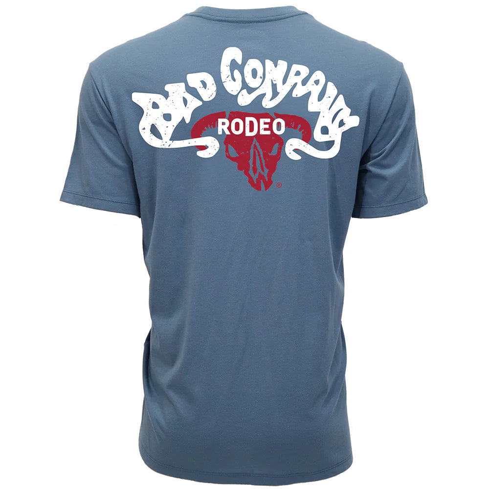 BAD COMPANY T-SHIRT DENIM W/WHITE & RED LOGO